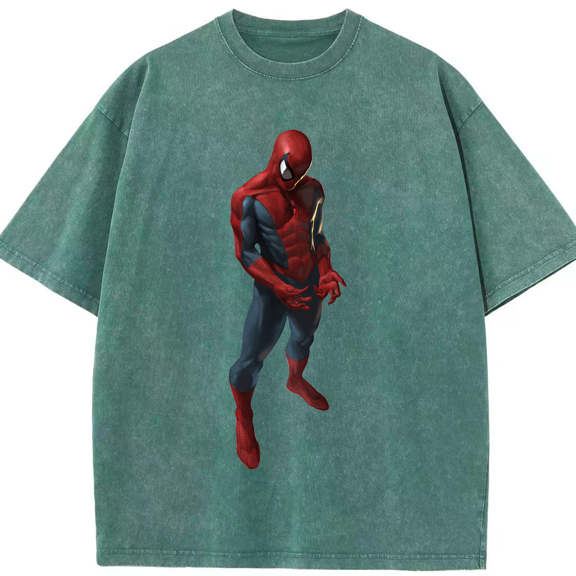 （画像用） Spider Man スパイダーマン 綿100% ヴィンテージ風 半袖Tシャツ（フロントプリント）